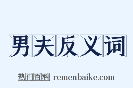 男夫反义词是什么意思的图片